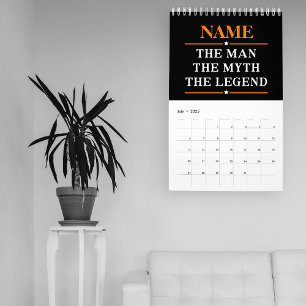 Personalisiert den Mann, den Mythos, die Legende Kalender