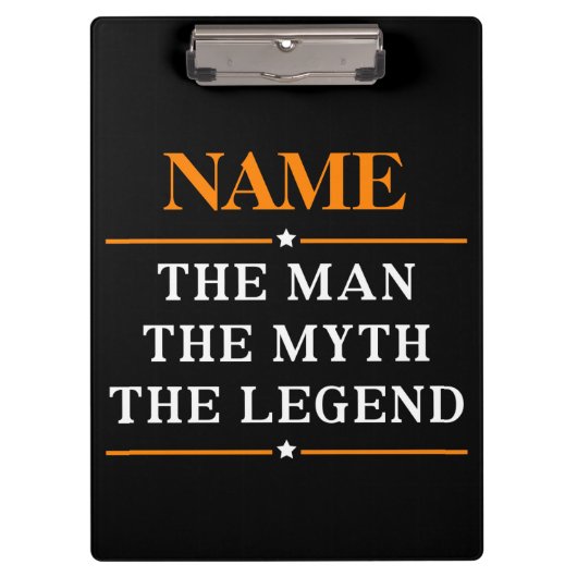 Personalisiert den Mann, den Mythos, die Legende Klemmbrett (Vorderseite)