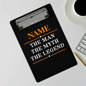 Personalisiert den Mann, den Mythos, die Legende Klemmbrett