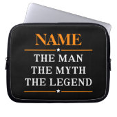 Personalisiert den Mann, den Mythos, die Legende Laptopschutzhülle (Vorderseite)