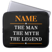 Personalisiert den Mann, den Mythos, die Legende Laptopschutzhülle (Vorderseite)