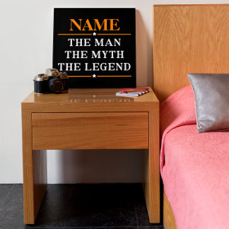 Personalisiert den Mann, den Mythos, die Legende Leinwanddruck