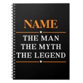 Personalisiert den Mann, den Mythos, die Legende Notizblock (Vorderseite)