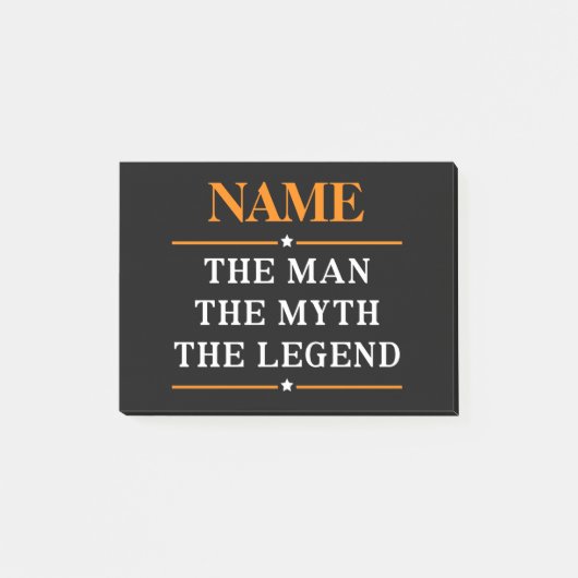 Personalisiert den Mann, den Mythos, die Legende Post-it Klebezettel (Vorderseite)
