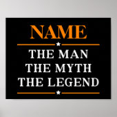 Personalisiert den Mann, den Mythos, die Legende Poster (Vorne)