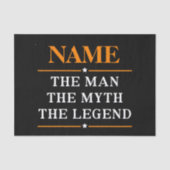 Personalisiert den Mann, den Mythos, die Legende Seidenpapier (Vorderseite)