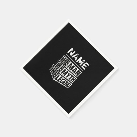 Personalisiert den Mann, den Mythos, die Legende Serviette (Ecke)