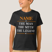 Personalisiert den Mann, den Mythos, die Legende T-Shirt (Vorderseite)