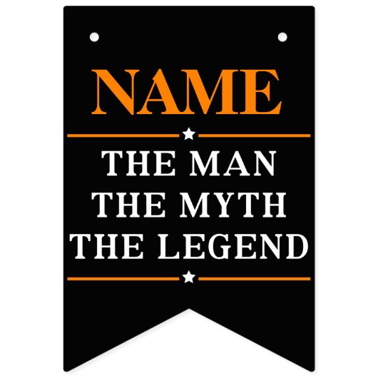 Personalisiert den Mann, den Mythos, die Legende Wimpelkette (Zweite Fahne)