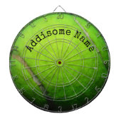 Personalisiert den Mit Monogramm Gelben Tennisball Dartscheibe (vorne)