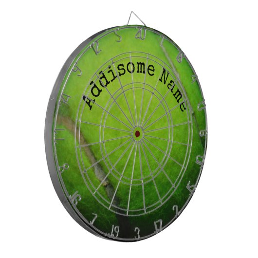 Personalisiert den Mit Monogramm Gelben Tennisball Dartscheibe (Vorderseite Links)