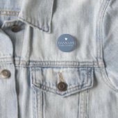 Personalisiert Denim Blue Dusty Blue Baby Boy Dusc Button (Beispiel)