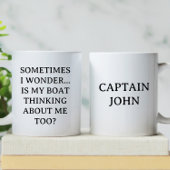 Personalisiert denkt mein Boot | Sonnenboot Kaffeetasse