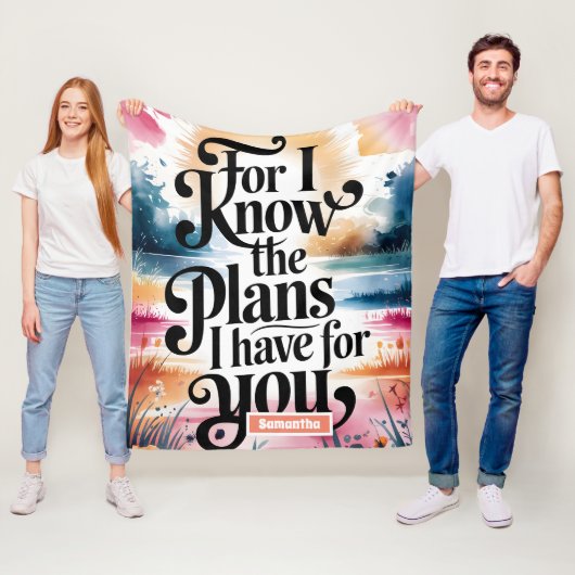 Personalisiert, denn ich kenne die Christlichen Pl Fleecedecke (Beispiel)