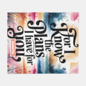 Personalisiert, denn ich kenne die Christlichen Pl Fleecedecke (Vorderseite (Horizontal))