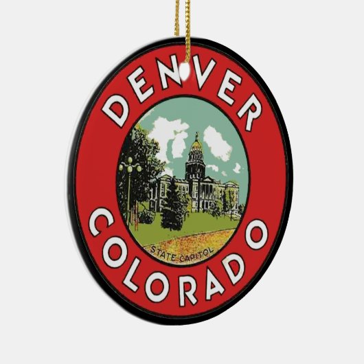PERSONALISIERT Denver CO Keramik Ornament (Rechts)