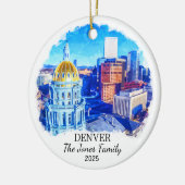 Personalisiert Denver-Ornament, Colorado-Geschenk Keramik Ornament (Links)