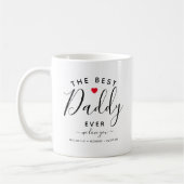 Personalisiert "Der beste Papa aller Zeiten" Niedl Kaffeetasse (Links)