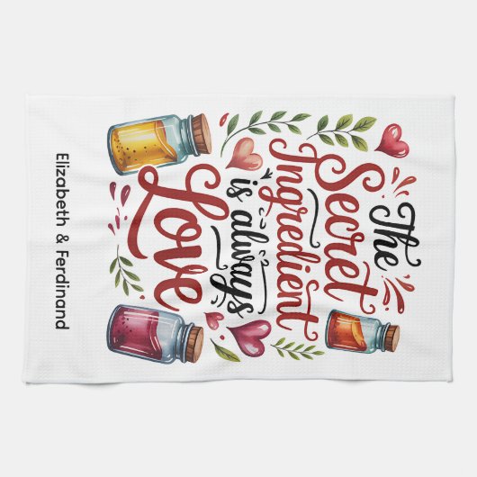 Personalisiert Der Geheimstoff... Geschirrtuch (Horizontal)