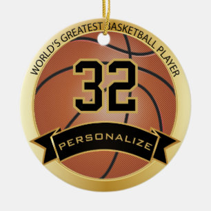 Personalisiert - Der größte Basketballspieler der Keramik Ornament