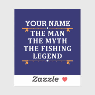 Personalisiert der Mann der Mythos der Fischfang L Aufkleber