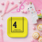 Personalisiert Derby Party Pferd 4 Gelb Pappteller (Party)