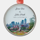 Personalisiert Des Moines Skyline Ornament (Vorne)
