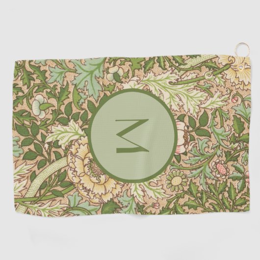 Personalisiert Design William Morris Pattern Golfhandtuch (Horizontal)