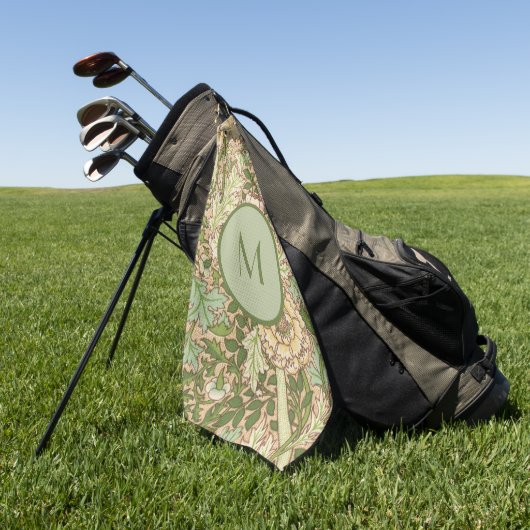 Personalisiert Design William Morris Pattern Golfhandtuch (Gras)