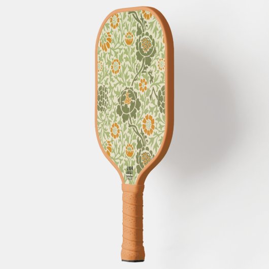 Personalisiert Design William Morris Pattern Pickleball Schläger (Links)