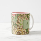 Personalisiert Design William Morris Pattern Zweifarbige Tasse (VorderseiteRechts)