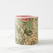 Personalisiert Design William Morris Pattern Zweifarbige Tasse (Mittel)