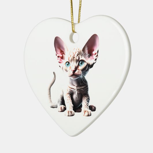 Personalisiert Devon Rex Kitten Keramik Ornament (Links)