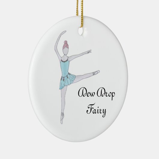 Personalisiert Dew Drop Fairy Keepake Nutcracker Keramik Ornament (Rechts)