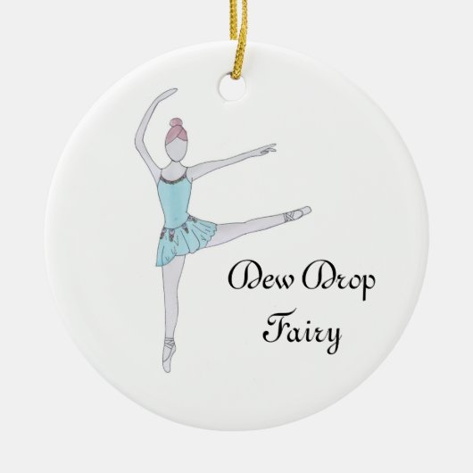 Personalisiert Dew Drop Fairy Keepake Nutcracker Keramik Ornament (Vorne)