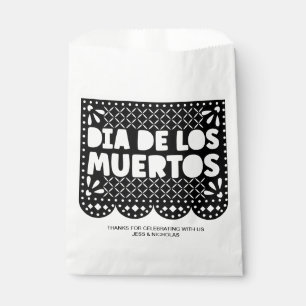 Personalisiert Dia de los Muertos Black Picado Pap Geschenktütchen