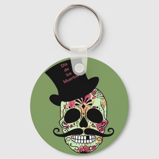 Personalisiert Dia de los Muertos Schlüsselanhänger (Rückseite)