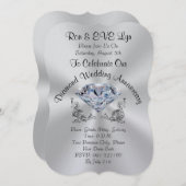 Personalisiert Diamond - Einladungen zum 60. Jubil (Vorne/Hinten)