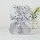 Personalisiert Diamond - Einladungen zum 60. Jubil (Stehend Vorderseite)