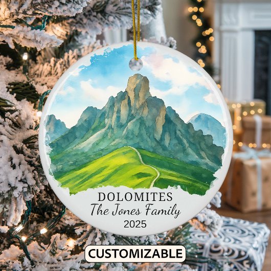 Personalisiert Die Dolomiten-Ornamente, Italien Keramik Ornament