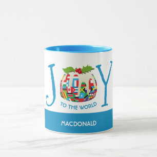 Personalisiert DIE Fahnen DER WELT Christmas Tasse