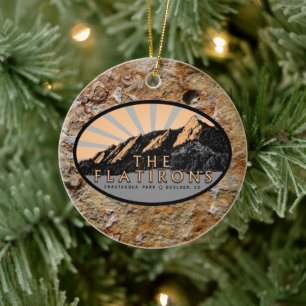 Personalisiert die Flatironen, Boulder Colorado Keramik Ornament
