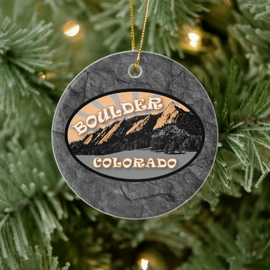 Personalisiert die Flatironen, Boulder Colorado Keramikornament (Baum)