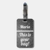 Personalisiert Dies ist Ihre Tasche | Funny Luggag Gepäckanhänger (Rückseite vertikal)
