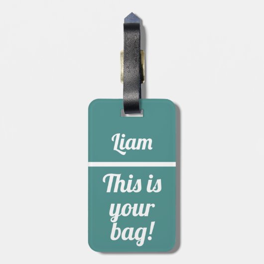 Personalisiert Dies ist Ihre Tasche | Funny Luggag Gepäckanhänger (Rückseite vertikal)