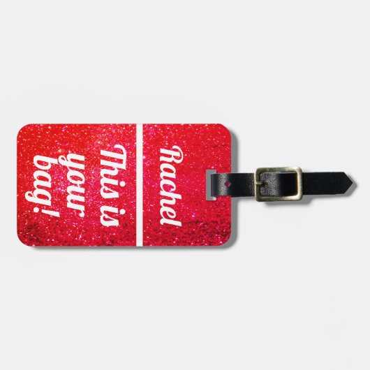 Personalisiert Dies ist Ihre Tasche | Funny Luggag Gepäckanhänger (Vorderseite horizontal)