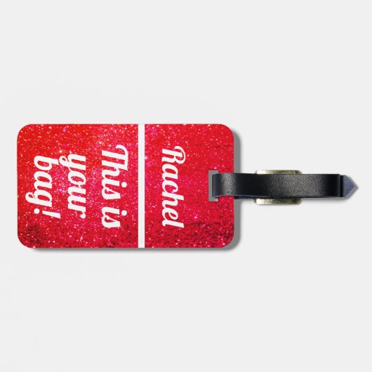 Personalisiert Dies ist Ihre Tasche | Funny Luggag Gepäckanhänger (Rückseite horizontal)