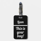 Personalisiert Dies ist Ihre Tasche | Funny Luggag Gepäckanhänger (Rückseite vertikal)
