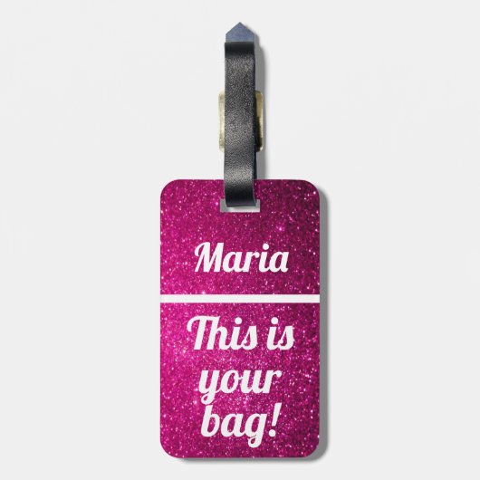 Personalisiert Dies ist Ihre Tasche | Funny Luggag Gepäckanhänger (Rückseite vertikal)