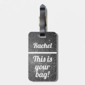 Personalisiert Dies ist Ihre Tasche | Funny Luggag Gepäckanhänger (Rückseite vertikal)